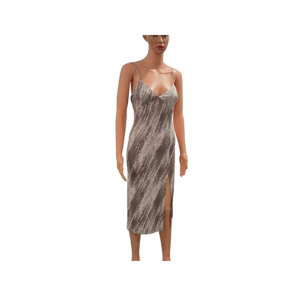 Forever 21 Brown and Cream Chemise with Spaghetti Straps - Picture 2 of 7